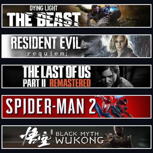  Beast +Evil 9 +TLOU2 +Spider 2 +Wukong